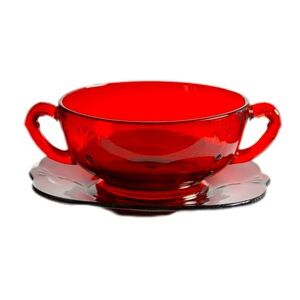 Paden city crows foot soup bowl and saucer